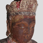 木雕彩绘观音 (36B) Painted Wood Figure of Guanyin